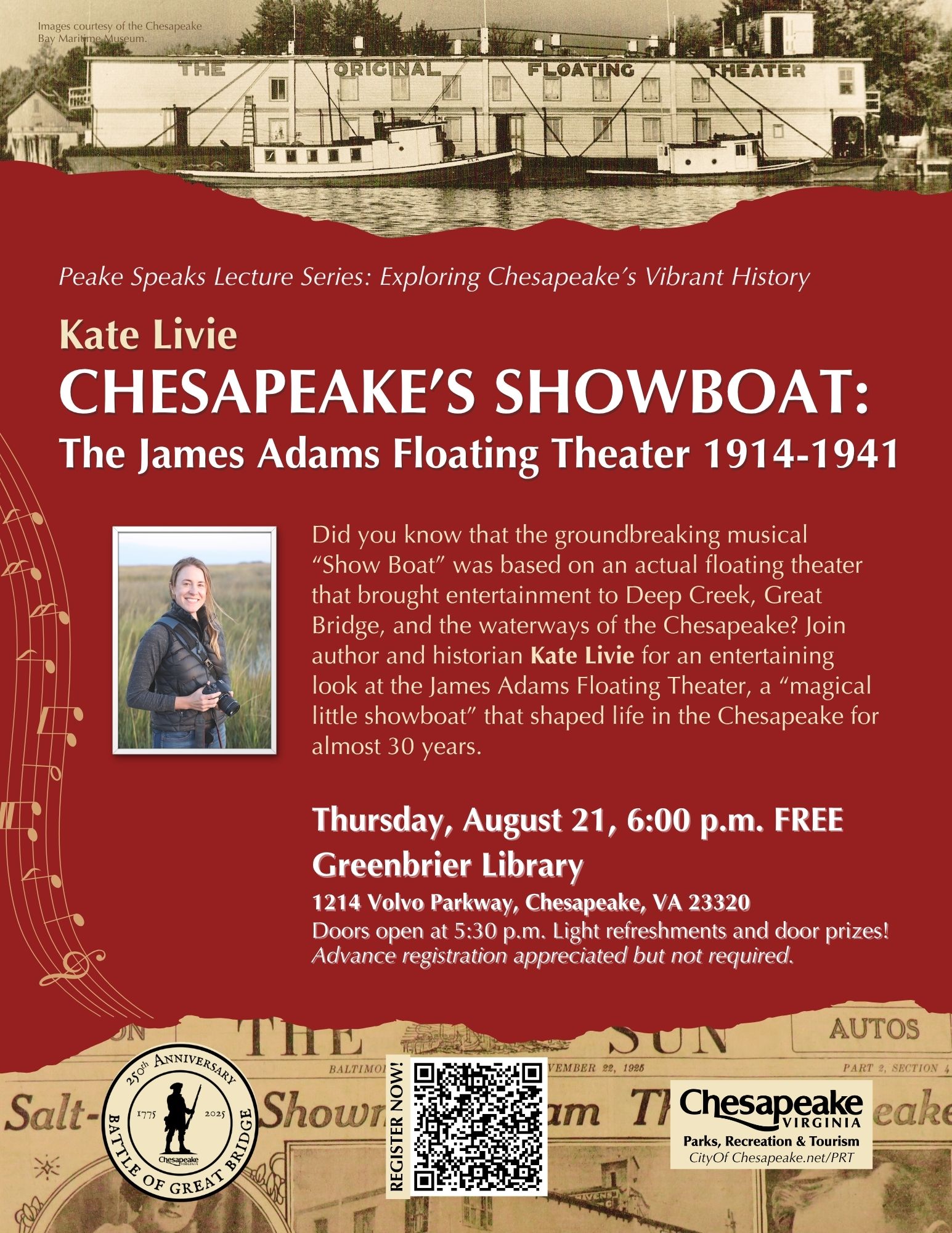 Peake Speaks History Lecture Series Featuring Kate Livie