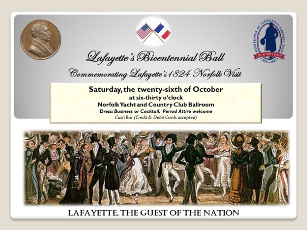 Bicentennial of Lafayette’s Farewell Tour Visits Norfolk: Lafayette Bicentennial Ball