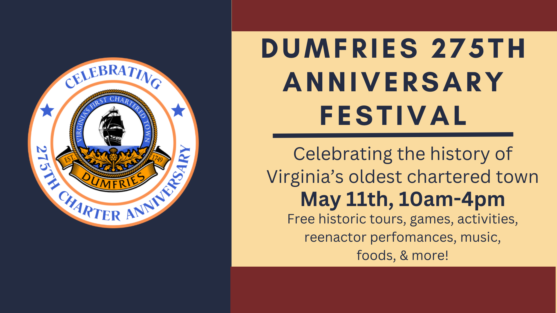Dumfries 275th Charter Day Anniversary Festival