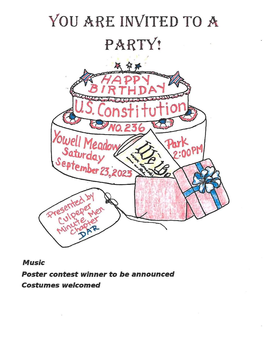 Happy 236th Birthday Party for the US Constitution