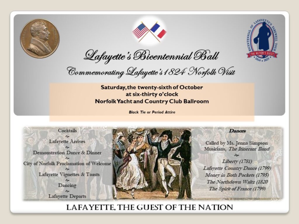 Bicentennial of Lafayette’s Farewell Tour Visits Norfolk: Lafayette Bicentennial Ball