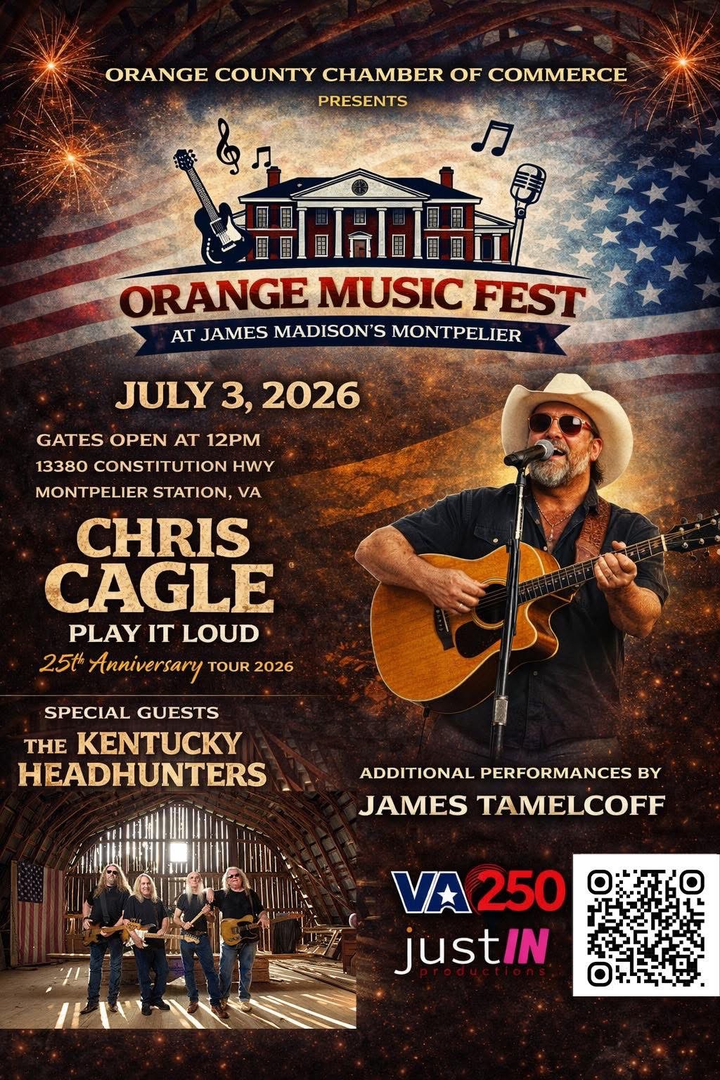 Orange Music Festival VA250 Chris Cagle and Kentucky Headhunters