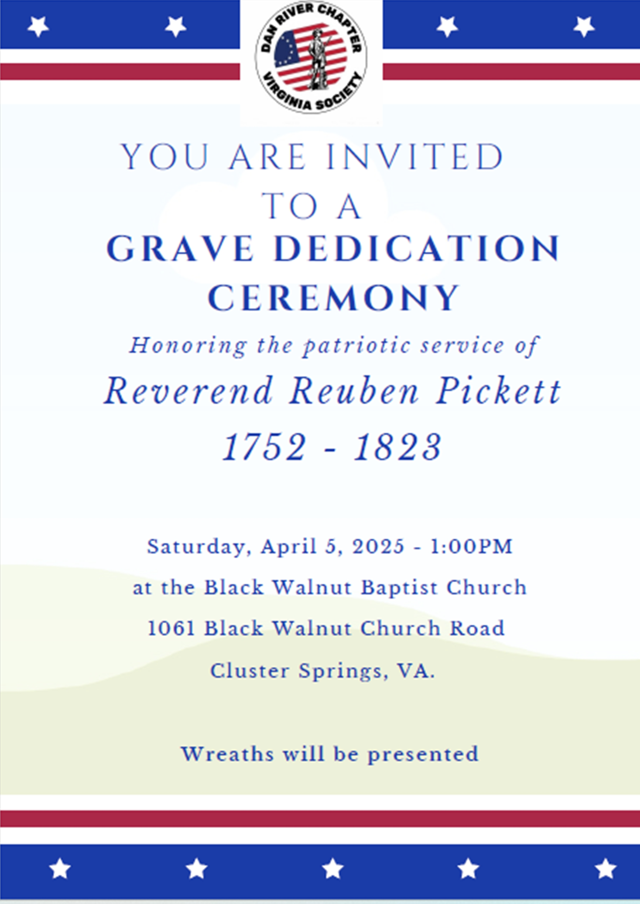 Patriot Grave Dedication Ceremony