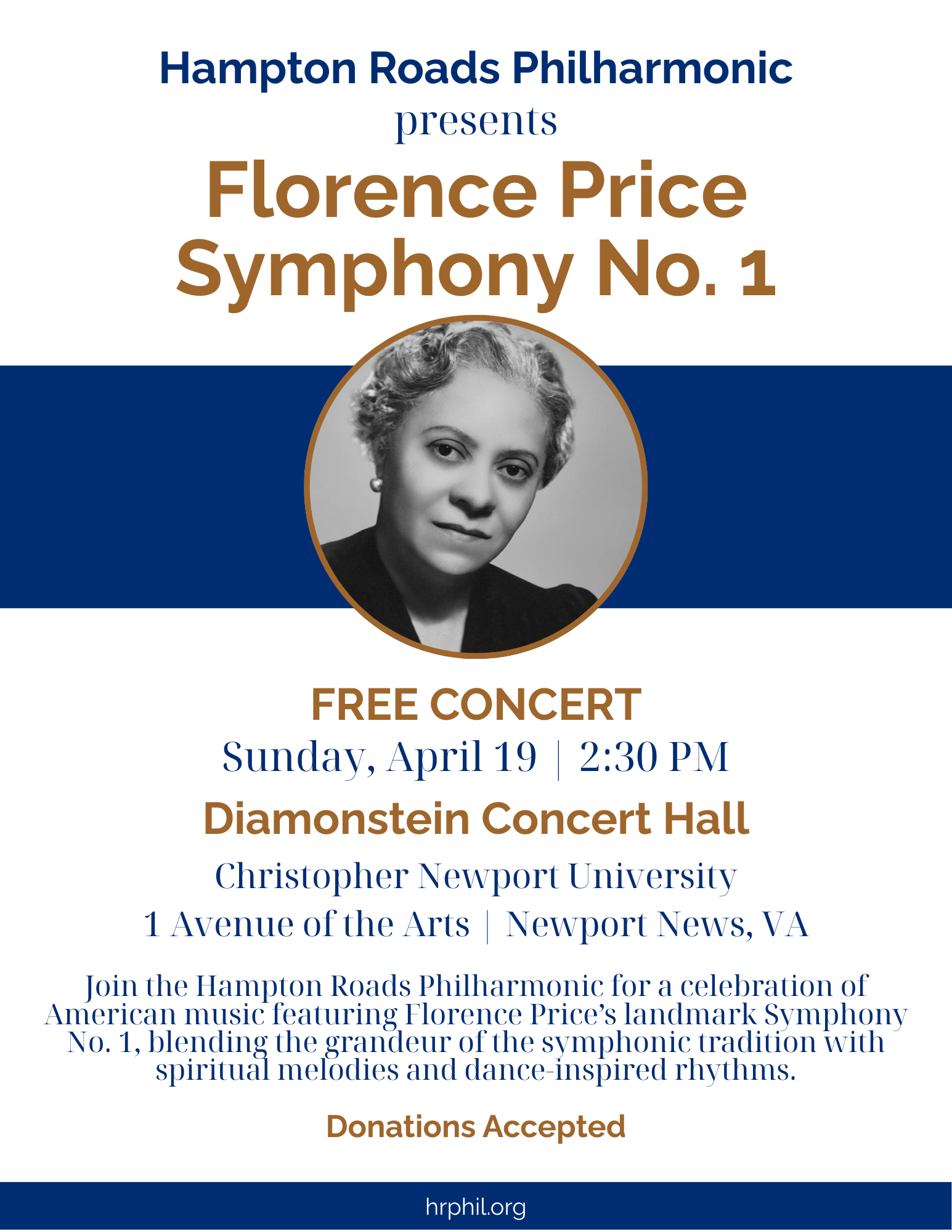 Florence Price Symphony No. 1 presented by Hampton Roads Philharmonic