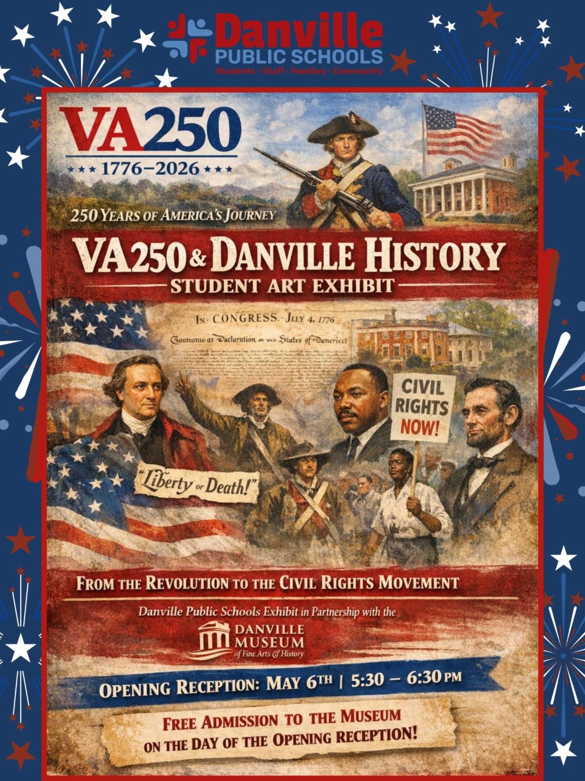 VA250 & Danville History Student Art Exhibit