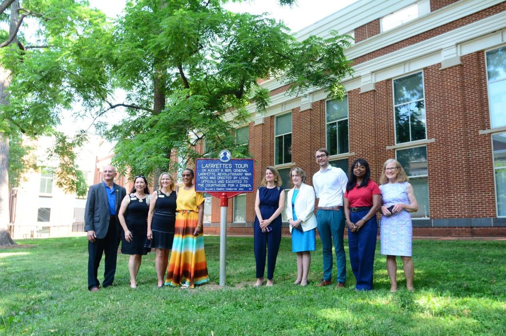 Lafayette Marker Unveiled at Loudoun Courthouse