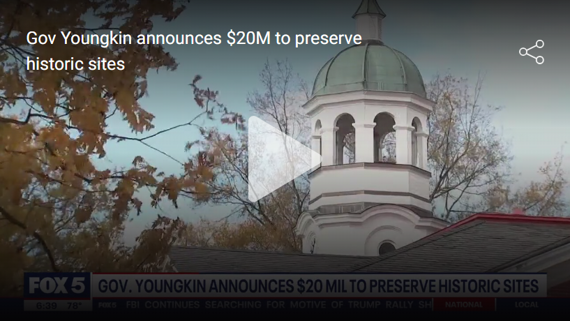 $20M to go to preserving historic sites in Virginia