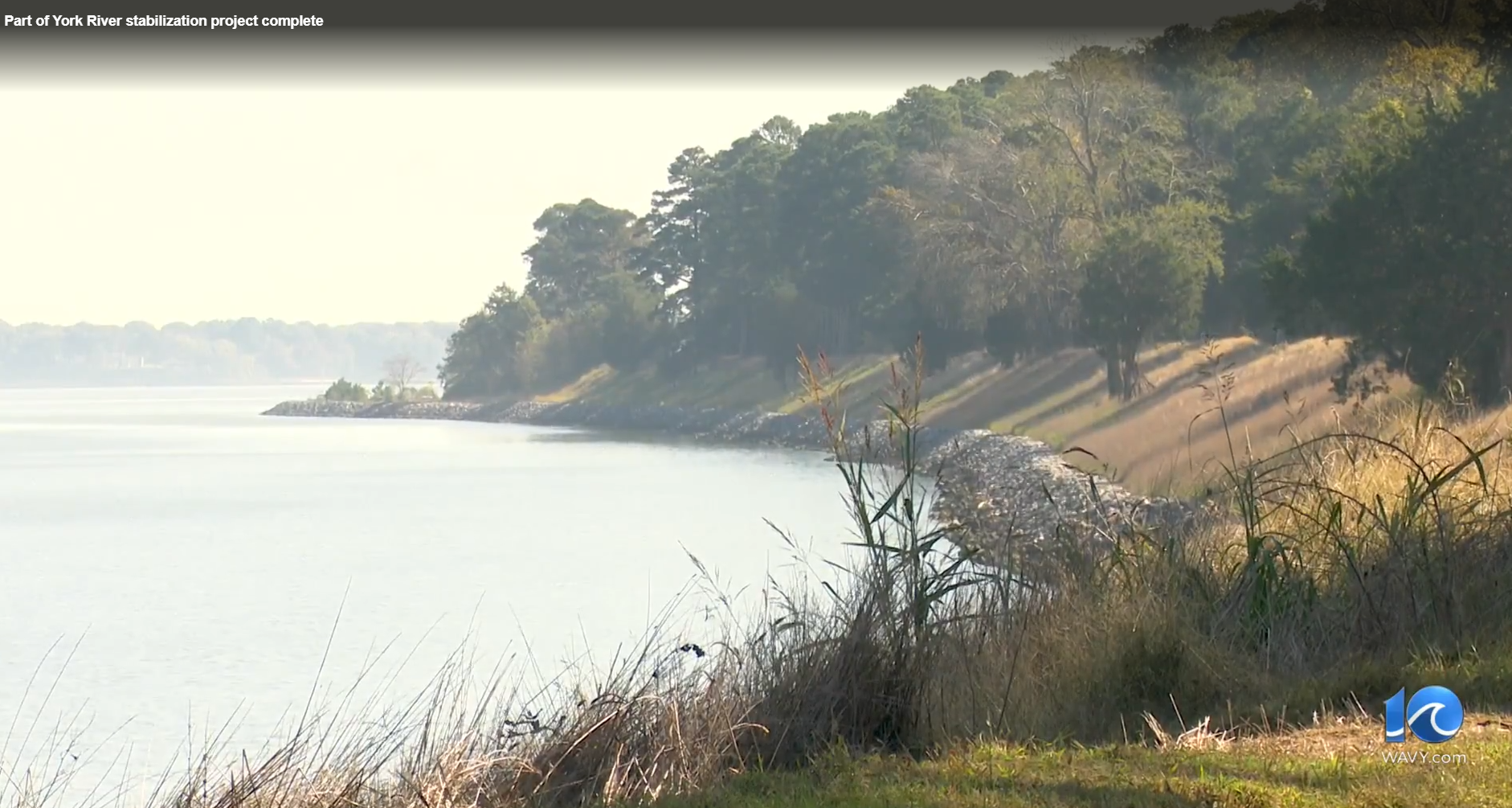 Ribbon cutting held for portion of York River shoreline stabilization project being completed