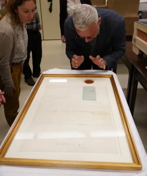 200-year-old degree presented to Marquis de Lafayette returns to William & Mary